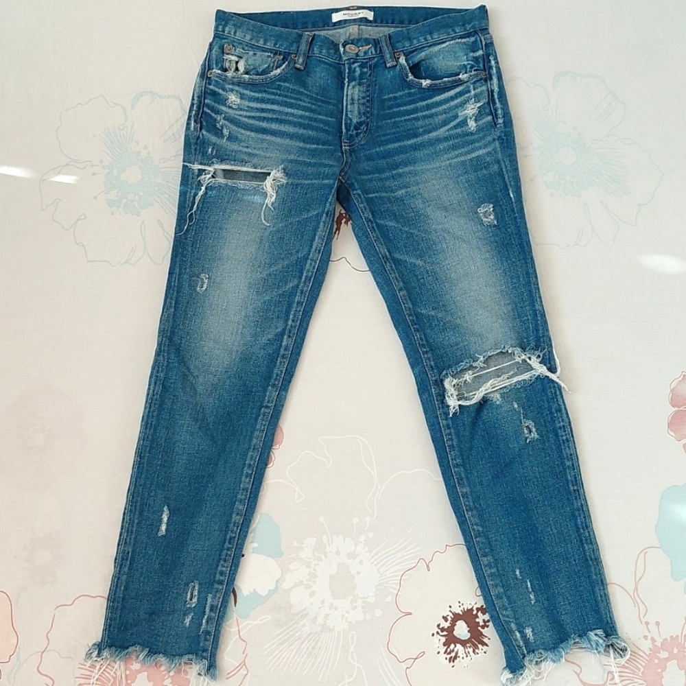 Moussy Vintage Distressed Ankle Jeans